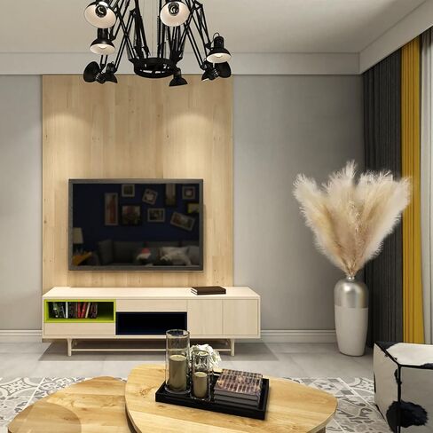 ال بي شماو-دي 8 قطع من عشب البامبا الصناعي طويل 43 انش/3.6 قدم، عشب بومبوس صناعي كبير منفوش لا يتساقط، زهور بومباس مزيفة لملء المزهرية، ديكور الزفاف بوهو، غرفة المزرعة، ديكور المنزل (بيج) in Kuwait