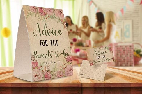 نصيحة للوالدين، مجموعة ألعاب نصائح استحمام الطفل (1 لافتة قائمة + 50 بطاقة نصيحة)، ديكورات استحمام الطفل-NPZAD15 in Kuwait