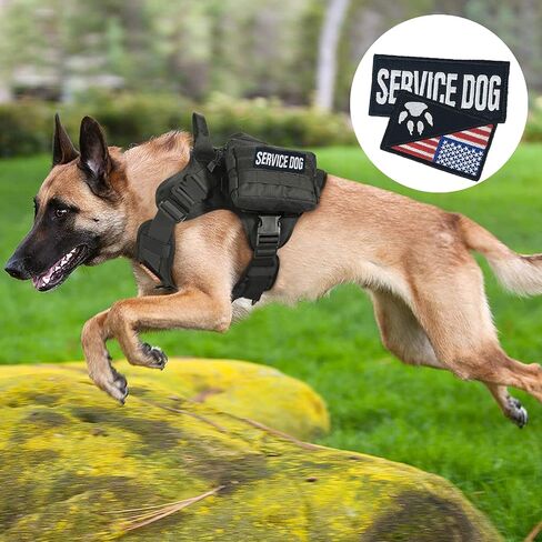 10 Pieces Service Dog Patches, Dog Vest Removable Patches for Service Embroidered Tactical Hook Loop Harness Patch Set to Pet in Training in Saudi Arabia