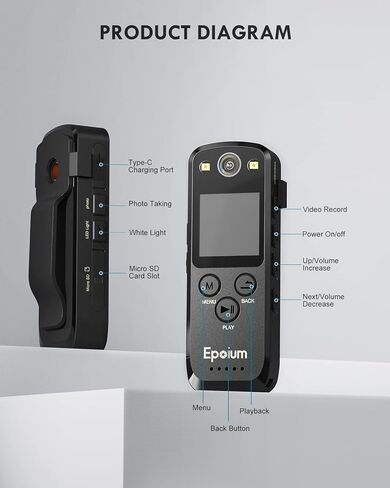 كاميرا EP2 بسعة 64 جيجابايت، كاميرا فيديو 1080 بكسل مع شاشة 1.3 بوصة، سعة البطارية 1500 مللي أمبير في الساعة، تدعم التسجيل من 5 إلى 6 ساعات، سهلة الاستخدام للمشي لمسافات طويلة وركوب الخيل والمشي مع الحيوانات الأليفة in Kuwait