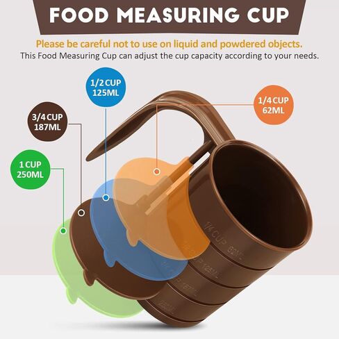 WINGPET Pet Food Scoop, Dog Food Cups, Plastic Food Scoop with Measuring Lines, Pet Food Measuring Cups for Dogs, Cat Cup Scoop (Coffee Color) in Kuwait