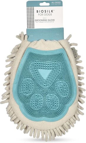 بيوسيلك قفاز العناية بالكلاب 2 في 1، قفاز تجفيف الكلاب للعناية بالكلاب، مصنوع من قماش شانيل المايكروفايبر يمتص الماء، يزيل الشعر ويدلك الحيوانات الاليفة، قفاز للعناية بالكلاب in Kuwait