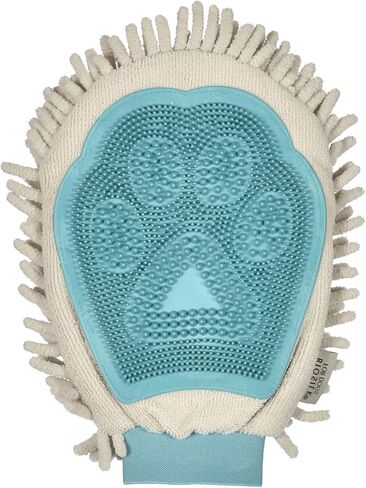 بيوسيلك قفاز العناية بالكلاب 2 في 1، قفاز تجفيف الكلاب للعناية بالكلاب، مصنوع من قماش شانيل المايكروفايبر يمتص الماء، يزيل الشعر ويدلك الحيوانات الاليفة، قفاز للعناية بالكلاب in Kuwait