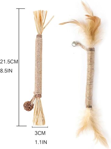 Catnip Chew Toys for Cats Silvervine Sticks for Kittens Teeth Cleaning, 8 Pack Silvervine Cat Toy Anxiety and Stress Relief, Aggressive Chewers Cat Dental Toy in Kuwait