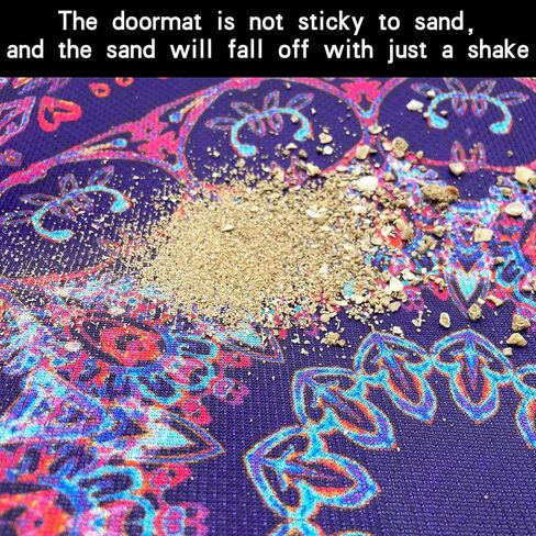 ممسحة سجادة مدخل داخلية نصف دائرية من بوهو مقاس 91.44 سم × 60.96 سم، ماصة وغير قابلة للانزلاق لغرفة النوم الأمامية والخلفية في الهواء الطلق، ترحيب للمدخل، قابلة للغسل في الغسالة، نمط نمط عرقي بوهيمي in Kuwait