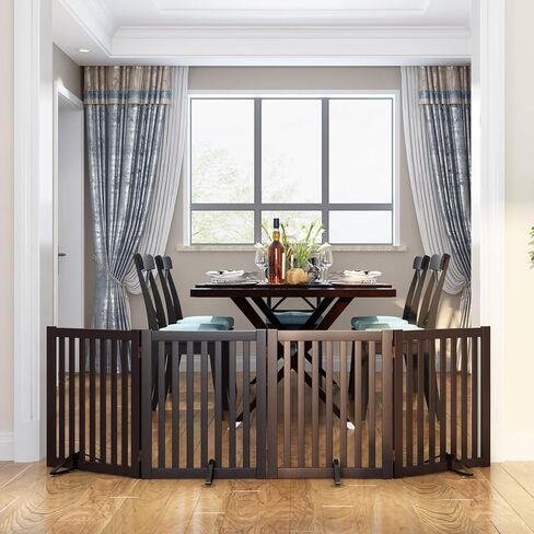 أقدام دعم معدنية قائمة بذاتها لبوابة الحيوانات الأليفة (نسخة معززة)، أقدام دعم مثلثة مع كأس شفط مكون من 2 لبوابة الحيوانات الأليفة القابلة للطي، زوج من أقدام سياج الأمان لبوابة الكلاب الخشبية (أسود) in Kuwait