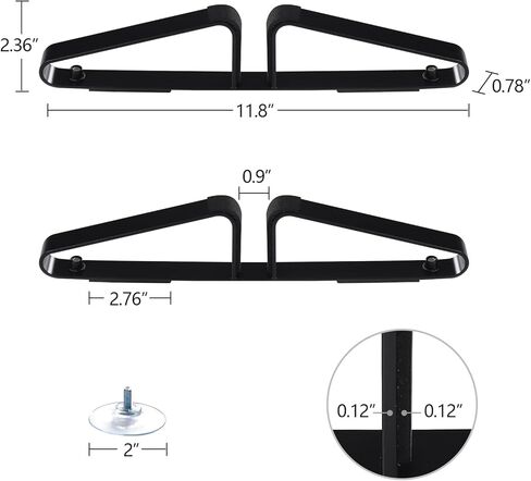 أقدام دعم معدنية قائمة بذاتها لبوابة الحيوانات الأليفة (نسخة معززة)، أقدام دعم مثلثة مع كأس شفط مكون من 2 لبوابة الحيوانات الأليفة القابلة للطي، زوج من أقدام سياج الأمان لبوابة الكلاب الخشبية (أسود) in Kuwait