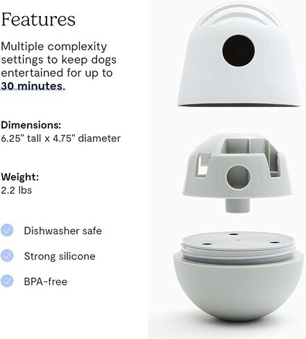 لعبة توزيع حلوى الكلاب FABLE The Puffin Game - ألعاب مكافأة الكلاب - ألعاب مكافأة الكلاب للترفيه التفاعلي والتحفيز الذهني - لعبة مكافأة الكلاب التي تحاكي فريسة الصيد - لعبة موزع طعام الكلاب لوجبة كاملة - أزرق داكن in Kuwait