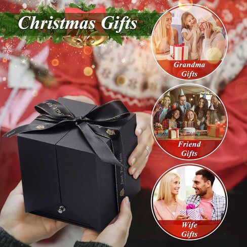 هدايا عيد الميلاد من S SIVERY للنساء - هدية وردة وردية أرجوانية حقيقية لها مع قلادة من الكريستال النمساوي لها، هدايا عيد ميلاد لصديقتك، هدايا عيد الميلاد للأم، هدايا للذكرى السنوية in Kuwait