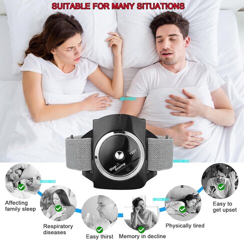 YUERWOVER Anti Snoring Devices Sleep Connection Anti-Snore Wristband Infrared Effective Intelligent Snoring Solution Bracelet Snore Stopper Good Sleep Aid Retainer for Men Women with Battery in Kuwait