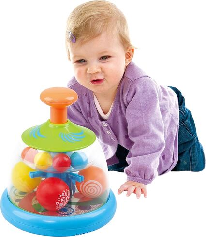 لعبة الكرة الدوارة ذات قبة - ألعاب بوبر الكرة الدوارة - تشغيل دوار يجعل الكرات الملونة بوب وتطير - هدية لـ 6 أشهر بالإضافة إلى الأطفال حديثي الولادة الرضع in Kuwait