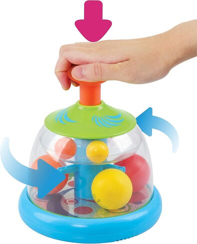لعبة الكرة الدوارة ذات قبة - ألعاب بوبر الكرة الدوارة - تشغيل دوار يجعل الكرات الملونة بوب وتطير - هدية لـ 6 أشهر بالإضافة إلى الأطفال حديثي الولادة الرضع in Kuwait