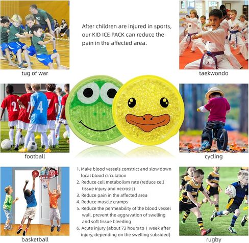 عبوات ثلج للأطفال من أجل Boo Boos، عبوتان للضغط البارد الساخن، عبوات ثلج من Boo Boo Gel لإصابات الأطفال البالغين، وتخفيف الآلام، والتهاب المفاصل، والحمى، والإسعافات الأولية، 4.8 بوصة (غزال + ثعلب) in Kuwait