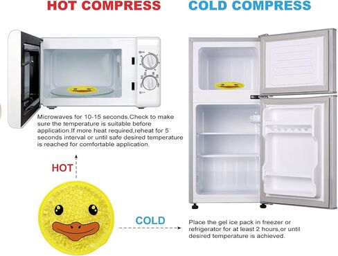 عبوات ثلج للأطفال من أجل Boo Boos، عبوتان للضغط البارد الساخن، عبوات ثلج من Boo Boo Gel لإصابات الأطفال البالغين، وتخفيف الآلام، والتهاب المفاصل، والحمى، والإسعافات الأولية، 4.8 بوصة (غزال + ثعلب) in Kuwait