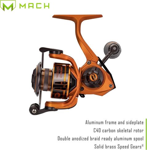 Lew's Mach Crush Spinning Fishing Reel, Size 300 Reel, Right or Left-Hand Retrieve, 6.2:1 Gear Ratio, 11 Bearing System with Stainless Steel Double Shielded Ball Bearings in Saudi Arabia