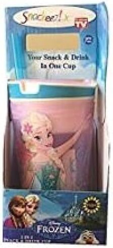 Snackeez Jr. Disney Frozen Snack and Drink Cup (Pack of 1 Cup, Colors and Designs Vary) in Saudi Arabia