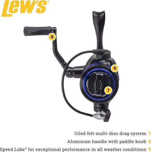 Lew's American Hero 100 6.2:1 Spinning Reel,Blue in Saudi Arabia