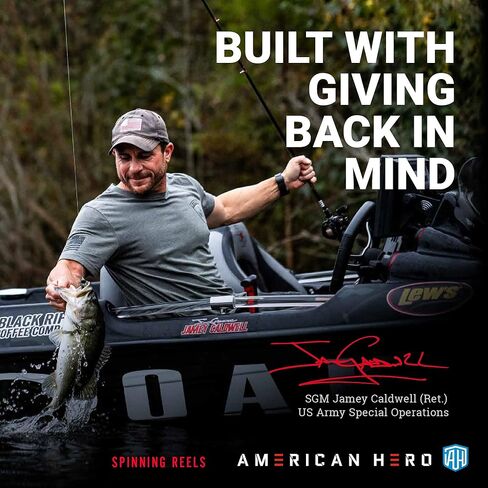 Lew's American Hero 100 6.2:1 Spinning Reel,Blue in Saudi Arabia