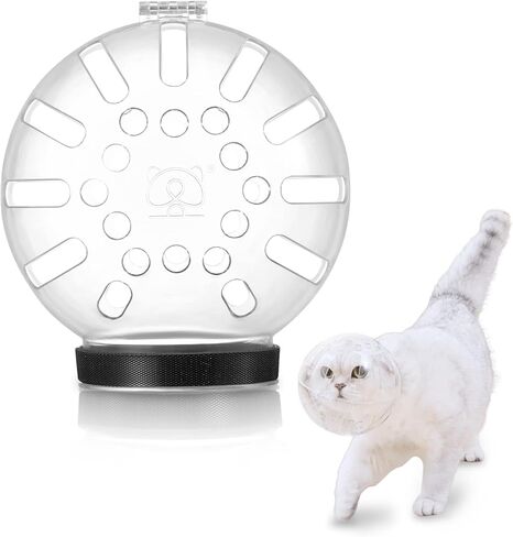 غطاء رأس قابل للتعديل للقطط من أوفيدا، كمامات مضادة للعض قابلة للتنفس تمنع من عض القطط ومضغها، تمنع السلامة للحيوانات الأليفة الصغيرة (M (مطور)) in Kuwait