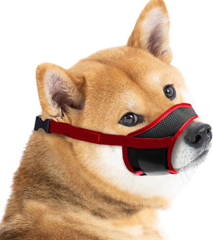 كمامة للكلاب الصغيرة من يايوسو، غطاء فم شبكي هوائي قابل للتعديل وقابل للشرب، كمامة للحيوانات الأليفة قابلة للتنفس للكلاب الصغيرة والمتوسطة والكبيرة (أسود، M) in Kuwait