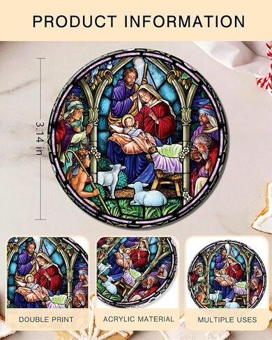 زينة الميلاد لشجرة عيد الميلاد - هدايا مسيحية دينية للنساء تذكارًا لتزيين مشهد الميلاد تذكار عيد الميلاد in Kuwait