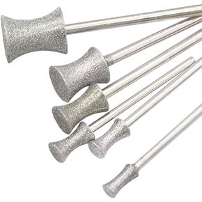 6 Pcs Diamond Burs Set - Coarse Grit Diamond Mounted Grinding Bits Diamond Burr Bracelet/Ring Making Tools for Rotary Tool/Die Grinder(80#) in Saudi Arabia