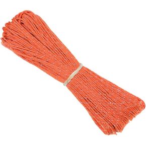 1.8 MM Fluorescent Reflective Guyline Tent Rope (Neon Orange) - 95 Paracord for Camping - 65 Feet (20 Meters) Length in Kuwait