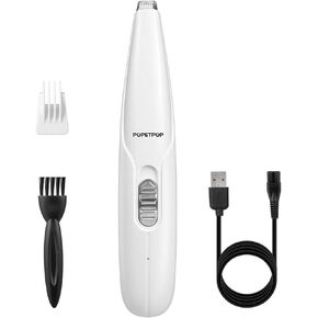 ماكينة قص شعر الكلاب من بوبيت بوب - ماكينة تشذيب شعر الحيوانات الأليفة الكهربائية اللاسلكية منخفضة الضوضاء، مجموعة أدوات قص شعر الكلاب بسرعتين قابلة لإعادة الشحن عبر USB للكلاب الصغيرة والقطط حول الوجه والأقدام والعينين والأذنين والردف in Kuwait