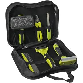 Happlr™ Ultimate Dog Grooming Kit: Dog Brush Set, Dog Hair Brushes - Slicker Brush, Detangling Brush, Dog Brush for Shedding, Undercoat Rake for Dogs | Nail Kit - Dog Nail Clipper, Dog Nail Trimmer in Saudi Arabia