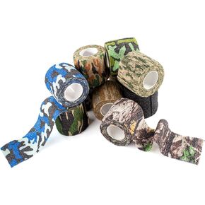TXYAON 8 Rolls Camouflage Tape Cling Scope Wrap Military Camo Stretch Bandage Gun Rifle Shotgun Camping Hunting 2" x 2" x 5 yds Self-Adhesive (10 Kinds for Choice) (Jungle Camouflage) in Saudi Arabia