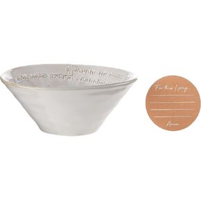 Mud Pie CERAMIC PRAYER BOWL, White in Saudi Arabia