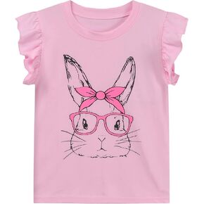 طفل الفتيات تي شيرت كشكش كم تيز لطيف ديناصور تانك القمم يونيكورن ملابس غير رسمية الأرنب 1-7 سنوات in Kuwait