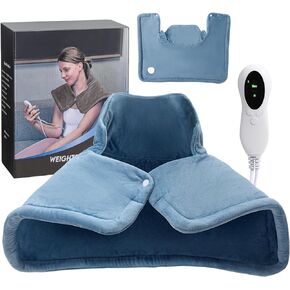 وسادة تسخين مرجحة للرقبة والكتف من KKUYT، وسادات تسخين للرقبة بوزن 2 رطل لتخفيف الآلام، وسادة تسخين كهربائية مقاس 17 × 22 بوصة مع 10 إعدادات للحرارة و3 إعدادات مؤقت، إيقاف تلقائي، أفضل الهدايا للنساء والرجال والأم والأب in Kuwait