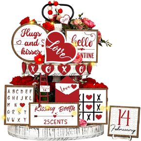 14 Pcs Fall Tiered Tray Decor Set Thanksgiving Pumpkin Wooden Home Decorations Rustic Farmhouse Pumpkin Truck Wooden Sign Spice Blocks Autumn Wooden Sign for Festival Gift Tabletop