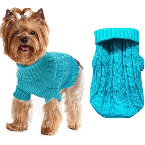 Dog Sweaters for Small Dogs Girl Boy, XS Yorkie Sweaters XXS Puppy Doggie Sweater Winter Warm Dog Turtleneck Knitwear Pullover for Chihuahua Fall Winter Cold Weather,Orange S in Kuwait