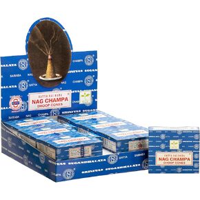 Earth Satya Incense Dhoop Cones (Pack of 6) (Green Certified) - Nag Champa, Super Hit, Dragon's Blood, White Sage, Positive Vibes, Palo Santo - Perfect for Worship, Church, Aroma Therapy, Relaxation
