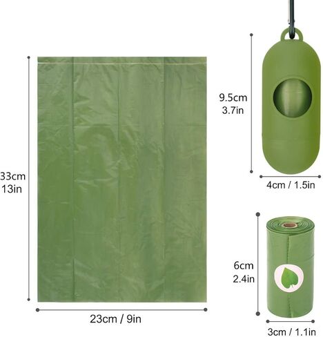 RTECO Biodegradable Doggy Poop Bags, Extra Thick Dog Poop Bags with Dispenser and Leash Clip, Scented Waste Bags for Puppy Outdoor Walking and Traveling,240 Counts in Saudi Arabia