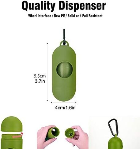 RTECO Biodegradable Doggy Poop Bags, Extra Thick Dog Poop Bags with Dispenser and Leash Clip, Scented Waste Bags for Puppy Outdoor Walking and Traveling,240 Counts in Saudi Arabia