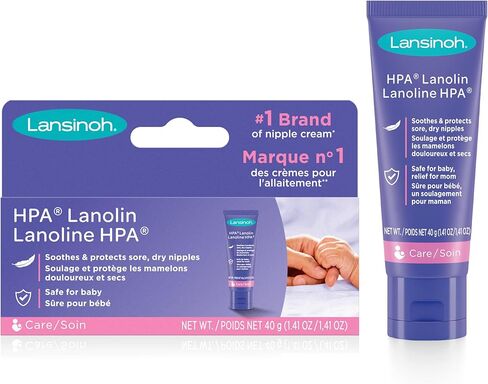Lansinoh HPA Lanolin Nipple Cream, Safe for Baby and Mom, Breastfeeding Essentials, 40 g in Kuwait