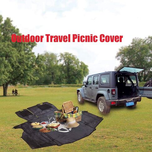 buyinhouse غطاء مقعد السيارة للحيوانات الأليفة لسيارة جيب رانجلر JK JL 2007-2020، مانع للانزلاق بدون حاجز للحيوانات الأليفة عالمي، 4 أبواب 600D أكسفورد يغطي الملحقات in Kuwait