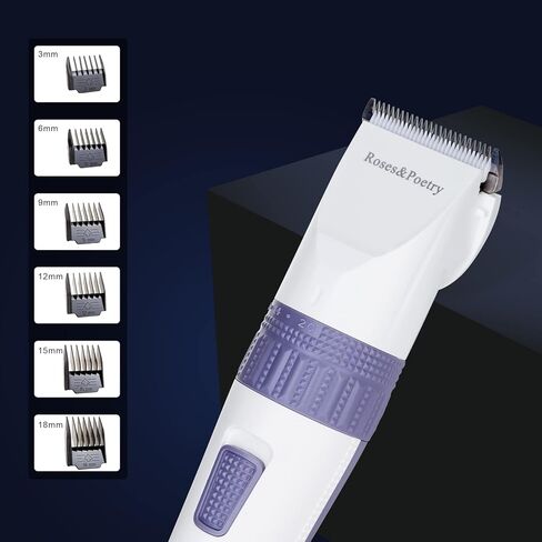 Roses&Poetry Dog Clippers,Pet Hair Trimmer,Cordless Dog Cat Pet Grooming Clipper & Dog Hair Trimmer Tools,Rechargeable Low Noise & Suitable for Dogs,Cats and Other Pets Grooming kit in Kuwait