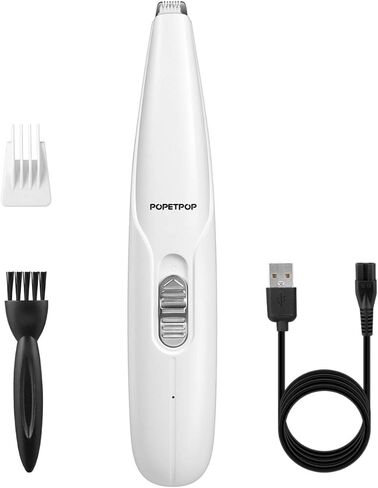 ماكينة قص شعر الكلاب من بوبيت بوب - ماكينة تشذيب شعر الحيوانات الأليفة الكهربائية اللاسلكية منخفضة الضوضاء، مجموعة أدوات قص شعر الكلاب بسرعتين قابلة لإعادة الشحن عبر USB للكلاب الصغيرة والقطط حول الوجه والأقدام والعينين والأذنين والردف in Kuwait