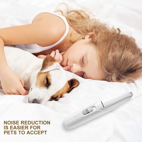 ماكينة قص شعر الكلاب من بوبيت بوب - ماكينة تشذيب شعر الحيوانات الأليفة الكهربائية اللاسلكية منخفضة الضوضاء، مجموعة أدوات قص شعر الكلاب بسرعتين قابلة لإعادة الشحن عبر USB للكلاب الصغيرة والقطط حول الوجه والأقدام والعينين والأذنين والردف in Kuwait