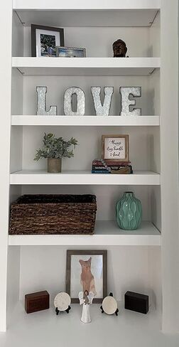 علامة حائط معدنية مجلفنة من ShabbyDecor مقاس 17.78 سم، حرف LOVE مقاس 17.78 سم in Kuwait