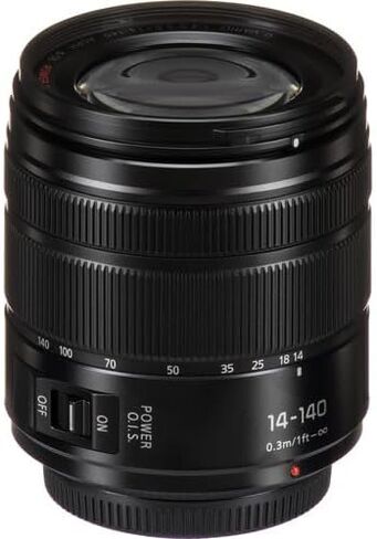 كاميرا باناسونيك لوميكس DMC-G85 الرقمية ذات الأربعة أثلاث بدون مرآة مع Lumix G Vario 14-140 مم f/3.5-5.6 II Power O.I.S. عدسة مثالية لكاميرا الفيديو والتصوير الفوتوغرافي لمدونات الفيديو على اليوتيوب (حزمة مكونة من 12 قطعة) in Saudi Arabia