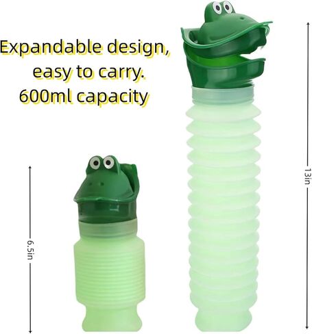 مبولة طوارئ محمولة قابلة للتوسيع بسعة 600 مل للاطفال والكبار، مرحاض طوارئ متنقل للسفر والتخييم في الهواء الطلق من قطعتين من جيه كيه زفيكيس in Kuwait