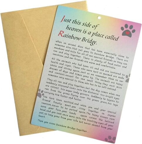 هدية تذكارية للحيوانات الاليفة بتصميم اجنحة الملاك - اطار صورة تذكاري لفقدان الحيوانات الاليفة في ذكرى كلبك الحبيب مع بطاقة جسر قوس قزح هدية تعاطف مع الكلب in Kuwait