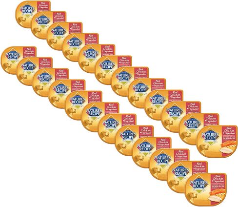 صينية طعام الكلاب البالغة من وصفة الطبيعة بالدجاج والسلمون البري في مرق، علبة بها 24 قطعة in Kuwait