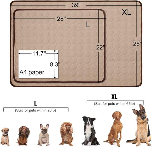 بساط تبريد للكلاب من XinChangShangMao، وسادة تبريد ذاتية للكلاب الأليفة، بساط تبريد صيفي قابل للغسل من الحرير الجليدي للكلاب والقطط وبيوت الكلاب والصناديق والأسرة in Kuwait