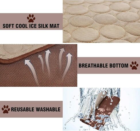 بساط تبريد للكلاب من XinChangShangMao، وسادة تبريد ذاتية للكلاب الأليفة، بساط تبريد صيفي قابل للغسل من الحرير الجليدي للكلاب والقطط وبيوت الكلاب والصناديق والأسرة in Kuwait